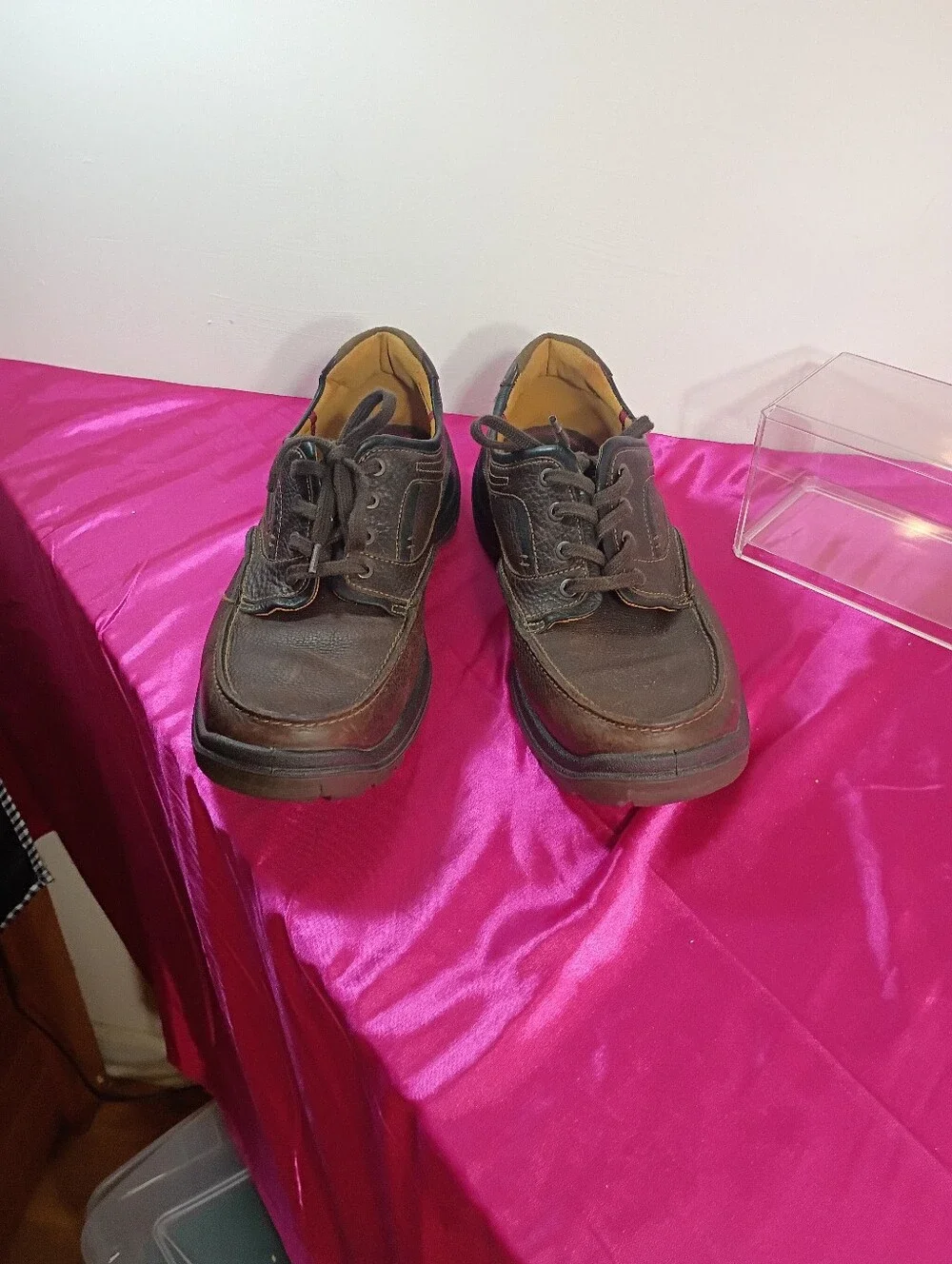 ECCO Men's Brown Leather Lace Up Oxford Casual Shoes Size US 13 EU 47